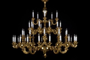 Large Brass Chandeliers | Free transport in the EU | ARTCRYSTAL.CZ