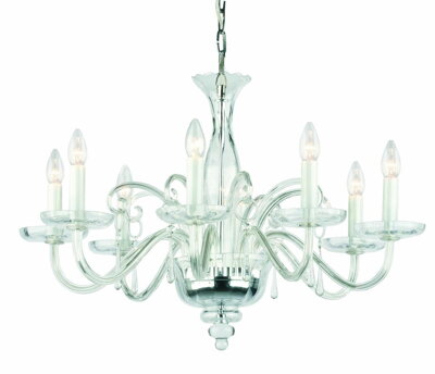 Clear Glass Chandelier Amadeus 8