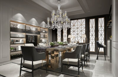 Dinner room crystal chandelier EL6786+602AB3T