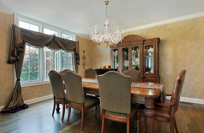 Dinner room in chateau style crystal chandelier EL415602