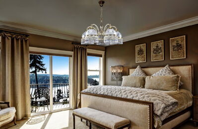 Bedroom crystal chandelier in urban style L329CE