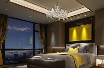 Bedroom crystal chandelier EL6928+401