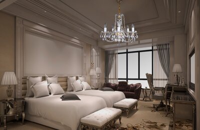 Kronleuchter für Schlafzimmer im Glamour-Stil L16051CLN