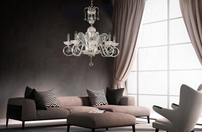 Kristall Kronleuchter für Wohnzimmer im skandinavischen Stil EL443807SW