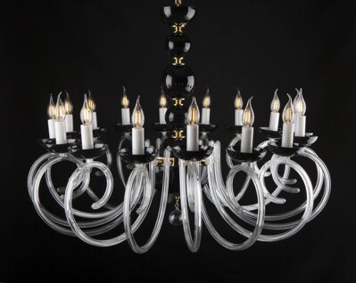 Chandelier crystal black EL4211600BLACK