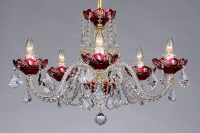 Chandelier crystal LLCH05-RED-SP