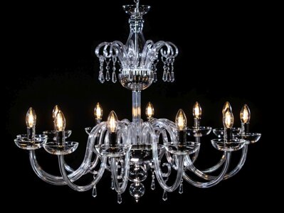 Clear Glass Chandelier AL057