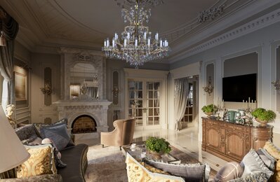 Living Room Crystal Chandeliers L400CE