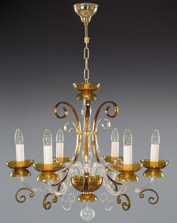 Glas Kronleuchter farbig EL414600 topas