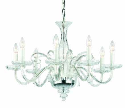 Glas Kronleuchter glatt Amadeus 8 Ni