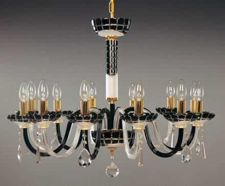 Kronleuchter Schwarz Gold EL6131218