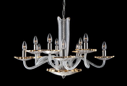 Kristallleuchter Modern, 10 flammig, Ø75cm, EL10439