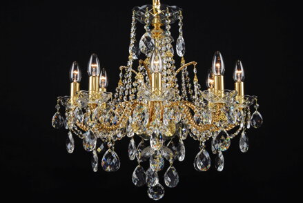 Kronleuchter Gold Kristall LLCH08-COATED-CRYSTAL-D