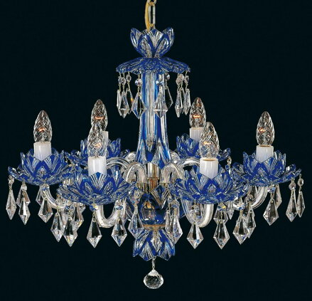 Kristall Kronleuchter blau EL600613