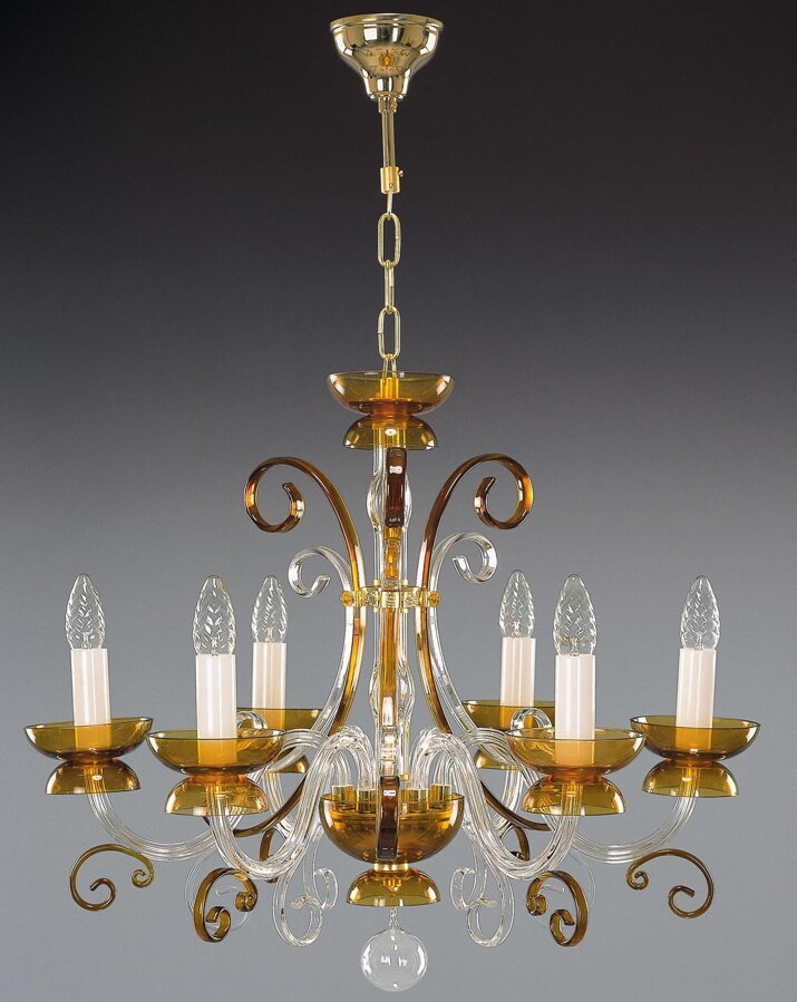 Glass chandelier EL414600 topas