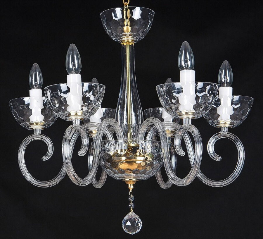 Clear Glass Chandelier EL225607