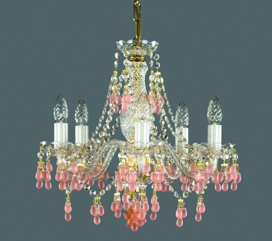 Lámpara de araña de cristal con adornos de uvas LA058V