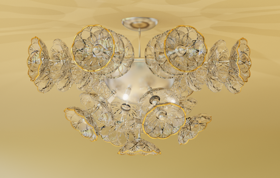Design chandelier ELflower74III+IIMATT