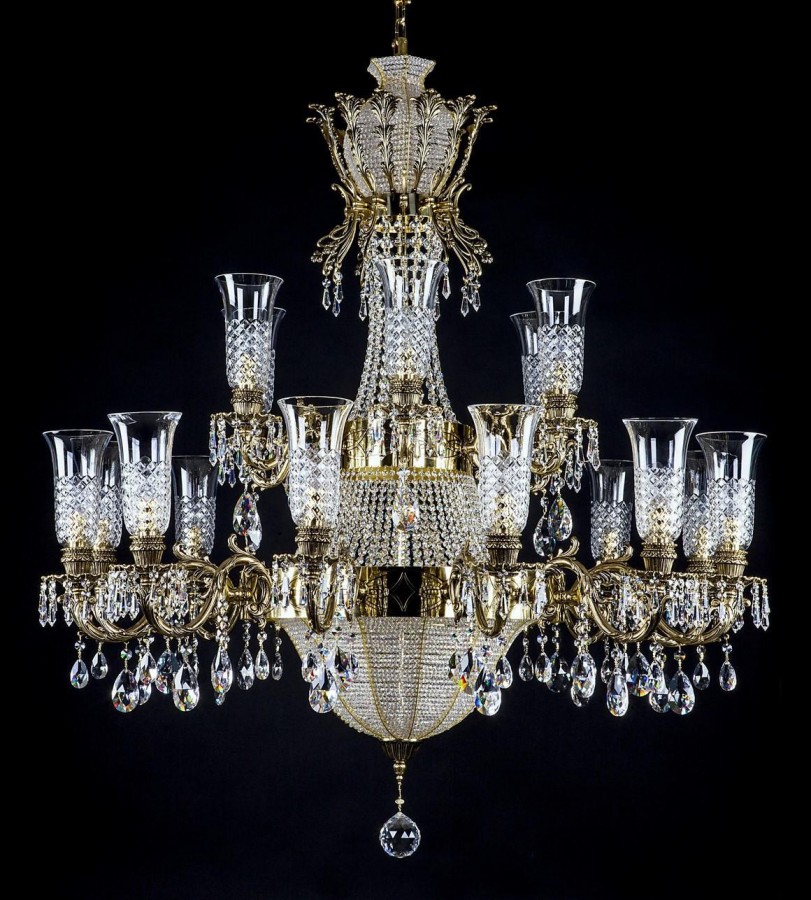 Luxurious brass chandelier L16002CE