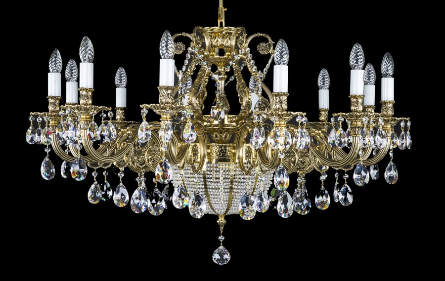 Luxury large brass chandelier L16421CE