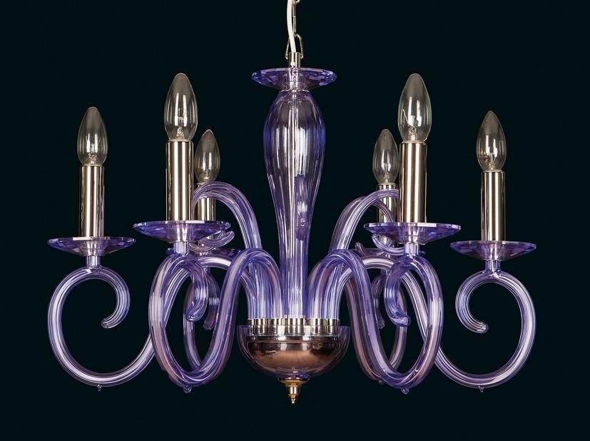 Crystal chandelier violet EL216660