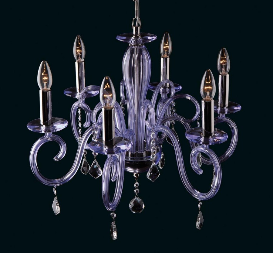 Crystal chandelier violet EL216664